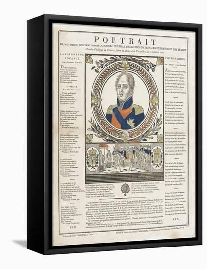 Portrait de monsieur comte d'Artois-null-Framed Premier Image Canvas