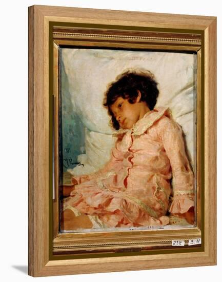 Portrait De Nadia (Nadya) Repina, Fille De L'artiste. Peinture De Ilya Yefimovich Repin (Repine) (1-Ilya Efimovich Repin-Framed Premier Image Canvas