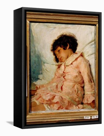 Portrait De Nadia (Nadya) Repina, Fille De L'artiste. Peinture De Ilya Yefimovich Repin (Repine) (1-Ilya Efimovich Repin-Framed Premier Image Canvas