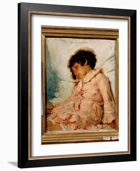 Portrait De Nadia (Nadya) Repina, Fille De L'artiste. Peinture De Ilya Yefimovich Repin (Repine) (1-Ilya Efimovich Repin-Framed Giclee Print