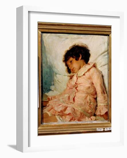 Portrait De Nadia (Nadya) Repina, Fille De L'artiste. Peinture De Ilya Yefimovich Repin (Repine) (1-Ilya Efimovich Repin-Framed Giclee Print