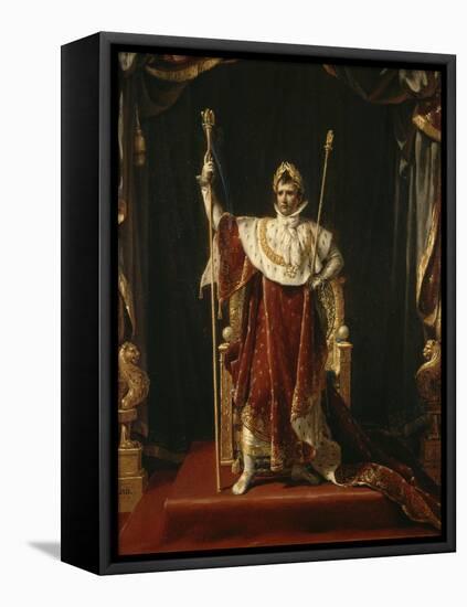 Portrait de Napoléon Ier en costume impérial-Jacques-Louis David-Framed Premier Image Canvas