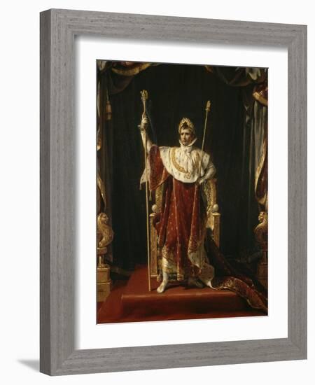 Portrait de Napoléon Ier en costume impérial-Jacques-Louis David-Framed Giclee Print
