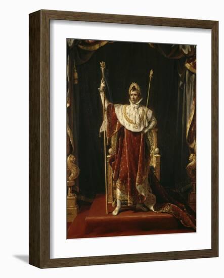 Portrait de Napoléon Ier en costume impérial-Jacques-Louis David-Framed Giclee Print