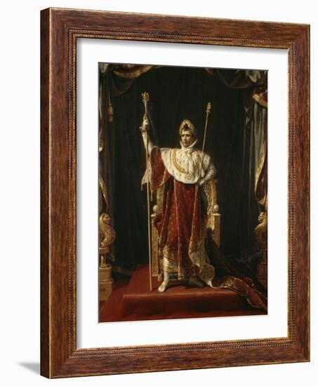 Portrait de Napoléon Ier en costume impérial-Jacques-Louis David-Framed Giclee Print