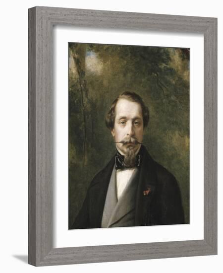 Portrait de Napoléon III en costume anglais-Franz Xaver Winterhalter-Framed Giclee Print