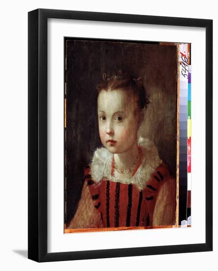 Portrait De Petite Fille  Enfant Richement Vetue. Peinture De Federico Fiori Barocci Ou Baroccio (-Federico Fiori Barocci or Baroccio-Framed Giclee Print
