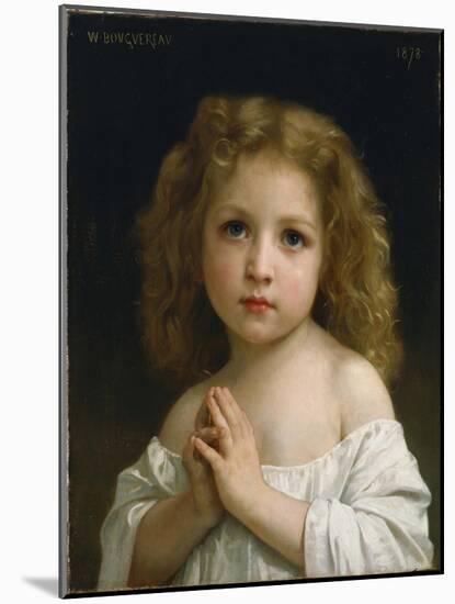 Portrait De Petite Fille Les Mains Jointes En Priere  Peinture De William-Adolphe Bouguereau (1825-William-Adolphe Bouguereau-Mounted Giclee Print