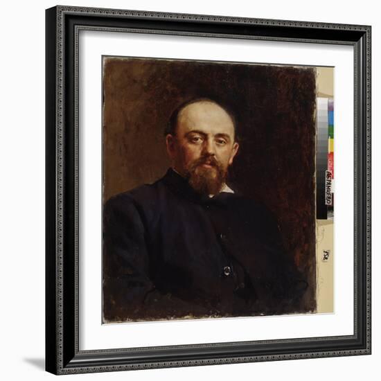 Portrait De Savva Mamontov (1841-1918), Fondateur Du Premier Opera Prive Russe. Peinture De Ilya Ye-Ilya Efimovich Repin-Framed Giclee Print