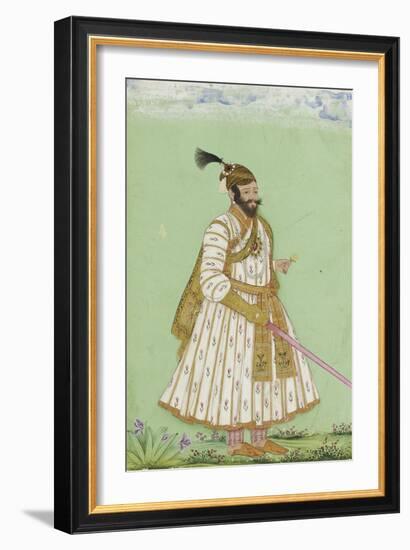 Portrait de Shivaji Bhonsla, chef des Mahrattes-null-Framed Giclee Print