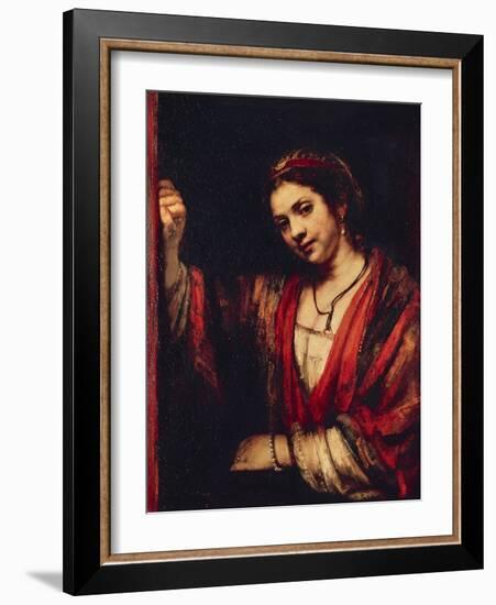 Portrait Depicting Hendrickje Stoffels-Rembrandt van Rijn-Framed Giclee Print