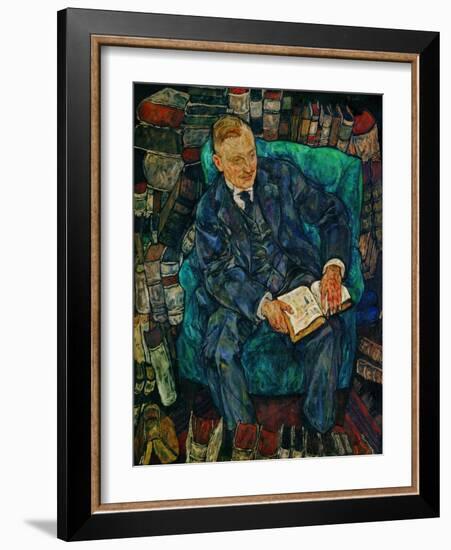 Portrait Dr. Hugo Koller, 1919-Egon Schiele-Framed Giclee Print