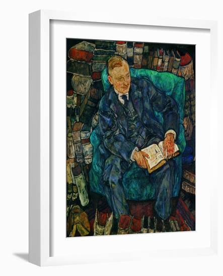 Portrait Dr. Hugo Koller, 1919-Egon Schiele-Framed Giclee Print