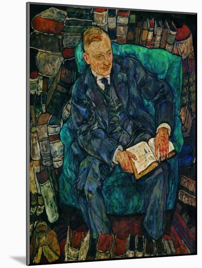 Portrait Dr. Hugo Koller, 1919-Egon Schiele-Mounted Giclee Print