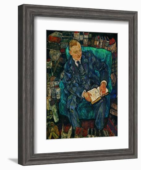 Portrait Dr. Hugo Koller, 1919-Egon Schiele-Framed Giclee Print