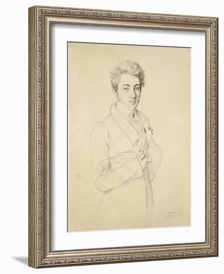 Portrait du Comte de Marcellus-Jean-Auguste-Dominique Ingres-Framed Giclee Print