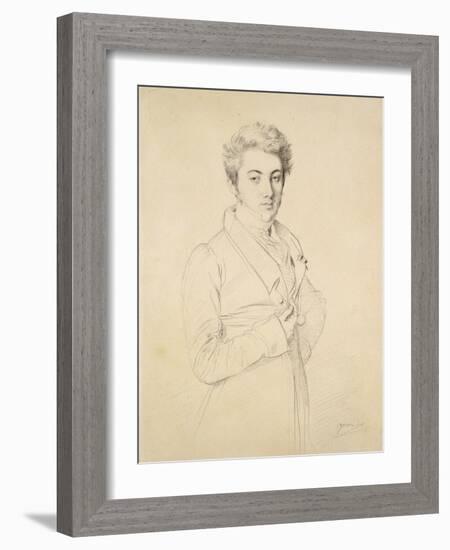 Portrait du Comte de Marcellus-Jean-Auguste-Dominique Ingres-Framed Giclee Print