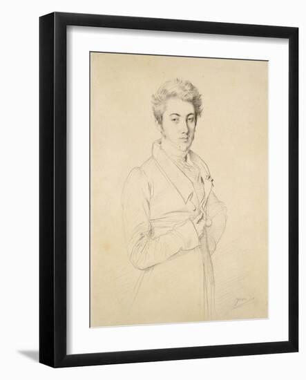 Portrait du Comte de Marcellus-Jean-Auguste-Dominique Ingres-Framed Giclee Print