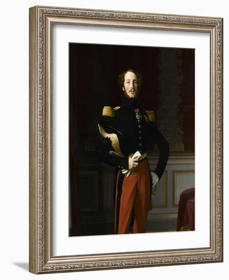 Portrait du Ferdinand Philippe, duc d'Orléans (1810-1842)-Jean-Auguste-Dominique Ingres-Framed Giclee Print