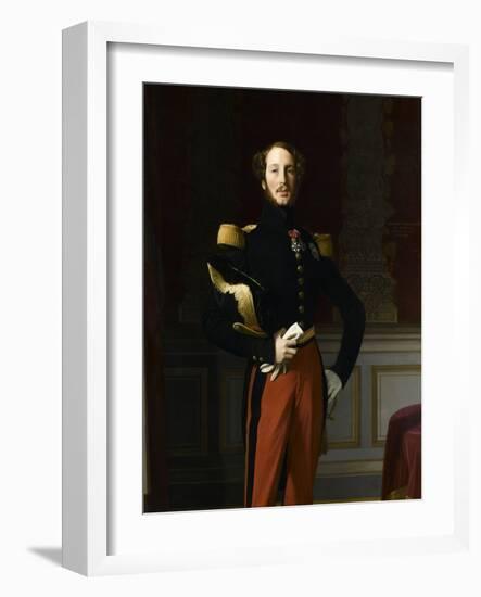 Portrait du Ferdinand Philippe, duc d'Orléans (1810-1842)-Jean-Auguste-Dominique Ingres-Framed Giclee Print