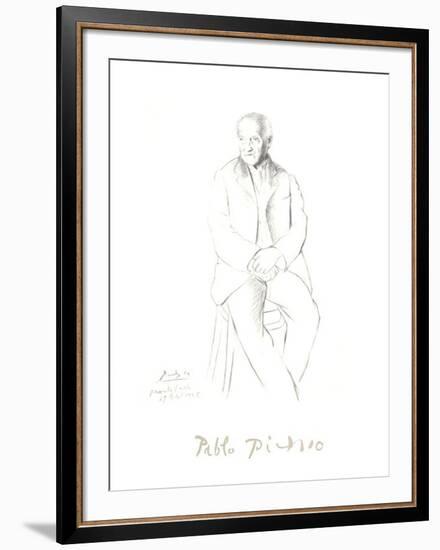 Portrait du Maitre de Ballet de la Scala de Milan-Pablo Picasso-Framed Collectable Print