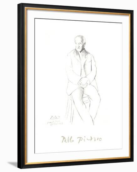 Portrait du Maitre de Ballet de la Scala de Milan-Pablo Picasso-Framed Collectable Print