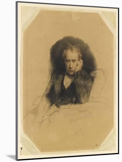 Portrait du peintre Antoine Alphonse Montfort-Paul Delaroche-Mounted Giclee Print
