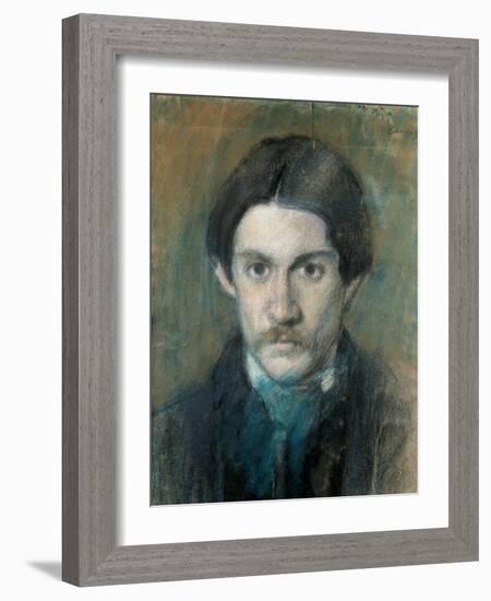 Portrait du peintre espagnol Pablo Picasso (painting)-Ricardo Canals y Llambi-Framed Giclee Print