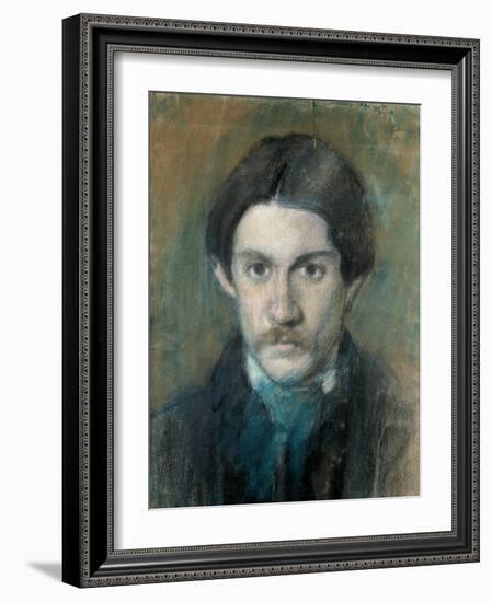 Portrait du peintre espagnol Pablo Picasso (painting)-Ricardo Canals y Llambi-Framed Giclee Print