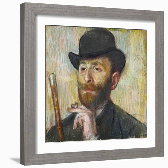 Portrait Du Peintre Francais Zakar Zakarian  (Portrait of the Painter Zakar Zakarian (1849-1923))-Edgar Degas-Framed Giclee Print