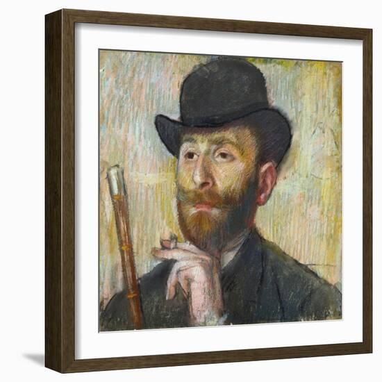 Portrait Du Peintre Francais Zakar Zakarian  (Portrait of the Painter Zakar Zakarian (1849-1923))-Edgar Degas-Framed Giclee Print