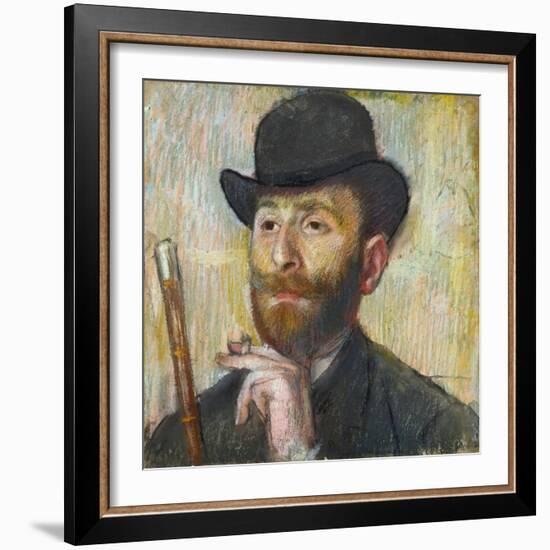 Portrait Du Peintre Francais Zakar Zakarian  (Portrait of the Painter Zakar Zakarian (1849-1923))-Edgar Degas-Framed Giclee Print