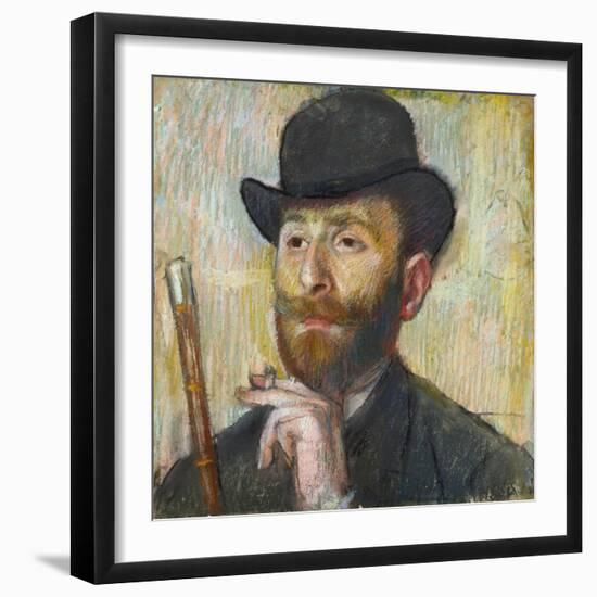 Portrait Du Peintre Francais Zakar Zakarian  (Portrait of the Painter Zakar Zakarian (1849-1923))-Edgar Degas-Framed Giclee Print