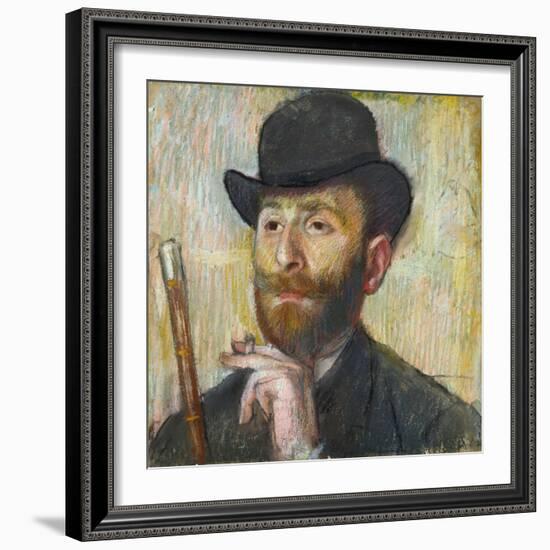 Portrait Du Peintre Francais Zakar Zakarian  (Portrait of the Painter Zakar Zakarian (1849-1923))-Edgar Degas-Framed Giclee Print