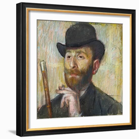 Portrait Du Peintre Francais Zakar Zakarian  (Portrait of the Painter Zakar Zakarian (1849-1923))-Edgar Degas-Framed Giclee Print