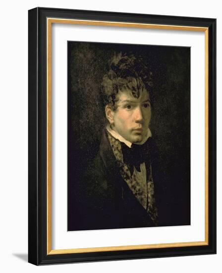 Portrait du peintre Jean Dominique Ingres, jeune-Jacques-Louis David-Framed Giclee Print