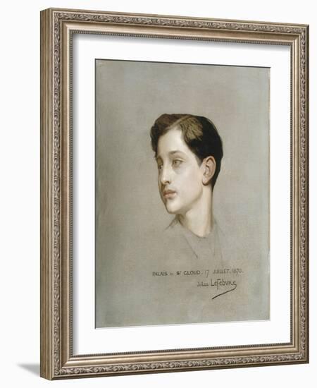 Portrait du Prince Impérial exécuté à Saint-Cloud le 27 juillet 1870.-Jules Joseph Lefebvre-Framed Giclee Print