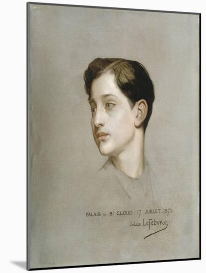 Portrait du Prince Impérial exécuté à Saint-Cloud le 27 juillet 1870.-Jules Joseph Lefebvre-Mounted Giclee Print