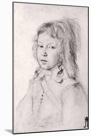 Portrait Du Roi Louis XIV (1638-1715) Enfant (Portrait of the King Louis XIV (1638-1715) as a Child-Claude Mellan-Mounted Giclee Print