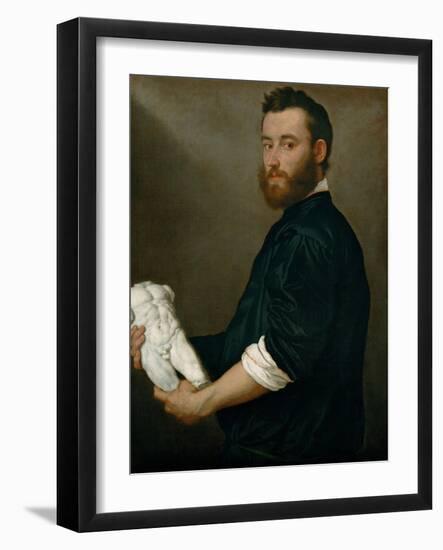 Portrait Du Sculpteur Alessandro Vittoria (1525-1608)  (The Sculptor Alessandro Vittoria (1525-160-Giovanni Battista Moroni-Framed Giclee Print
