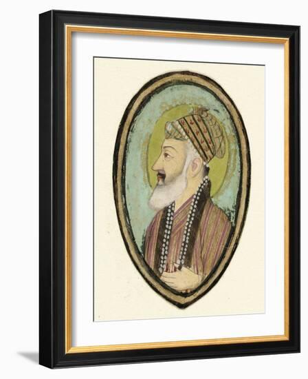 Portrait du sultan Murad Bakhsh, fils cadet de Shah Jahan-null-Framed Giclee Print