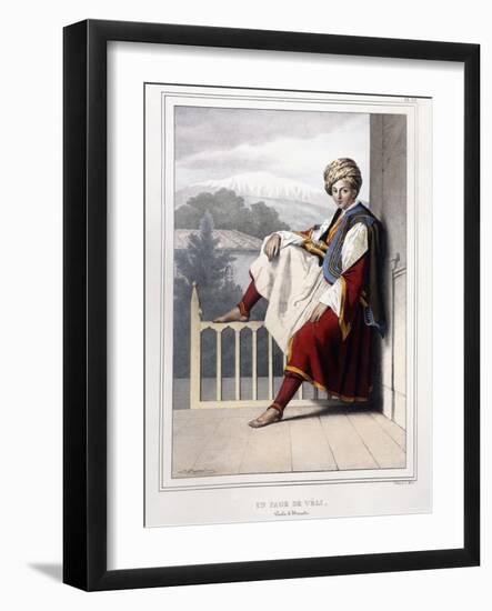 Portrait, Du Vues Et De Costumes Grecs Et Ottomans from Voyage a Athenes Et a Constantinople, 1825-Louis Dupré-Framed Giclee Print