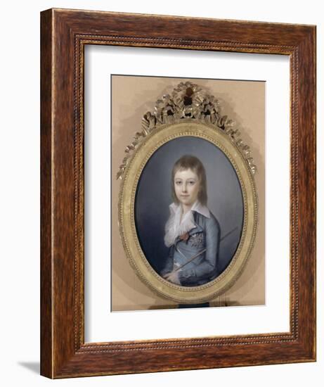 Portrait en buste de Louis XVII (1785-1795), représenté Dauphin-Alexandre Kucharski-Framed Giclee Print