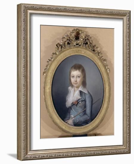 Portrait en buste de Louis XVII (1785-1795), représenté Dauphin-Alexandre Kucharski-Framed Giclee Print