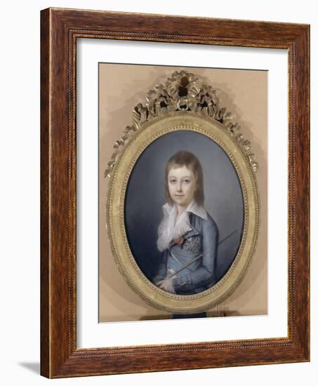 Portrait en buste de Louis XVII (1785-1795), représenté Dauphin-Alexandre Kucharski-Framed Giclee Print