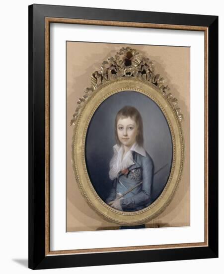 Portrait en buste de Louis XVII (1785-1795), représenté Dauphin-Alexandre Kucharski-Framed Giclee Print