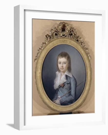 Portrait en buste de Louis XVII (1785-1795), représenté Dauphin-Alexandre Kucharski-Framed Giclee Print