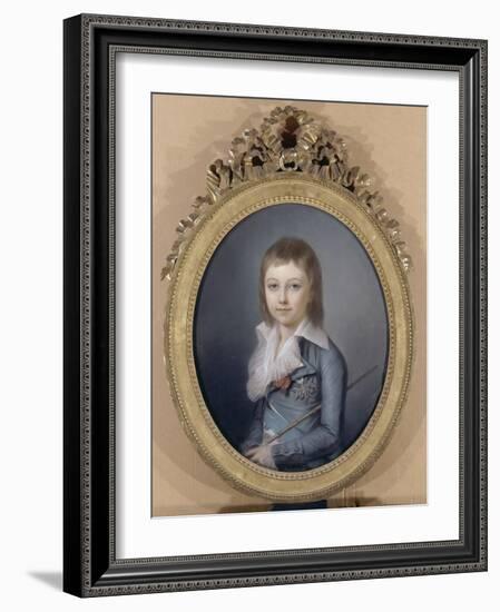 Portrait en buste de Louis XVII (1785-1795), représenté Dauphin-Alexandre Kucharski-Framed Giclee Print