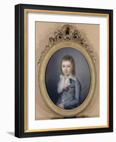 Portrait en buste de Louis XVII (1785-1795), représenté Dauphin-Alexandre Kucharski-Framed Giclee Print