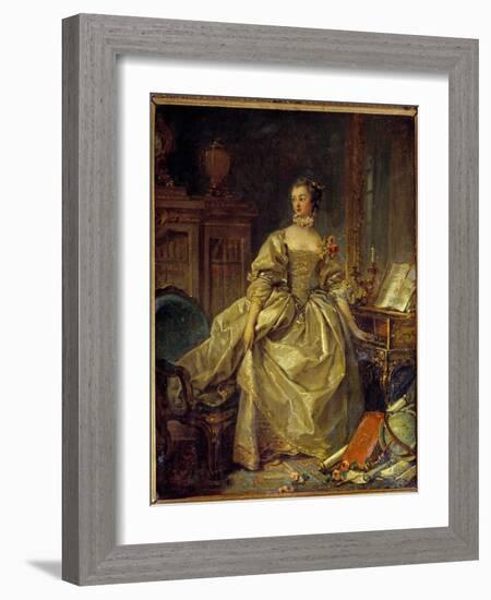 Portrait En Pied De Jeanne Antoinette Poisson, Marquise De Pompadour (Dit Madame De Pompadour, 1722-Francois Boucher-Framed Giclee Print